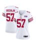Dre Greenlaw 57 San Francisco 49ers Super Bowl LVIII Patch Game Women Jersey – White