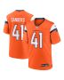 Drew Sanders 41 Denver Broncos Team Game Men Jersey – Orange