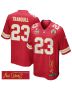 Drue Tranquill 23 Kansas City Chiefs Super Bowl LIX Champions Patch ‘New Orleans – Where Passion Ignites’ EMBROIDERED Game Men Jersey – Red