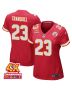 Drue Tranquill 23 Kansas City Chiefs Super Bowl LVIII Champions 4X Game Women Jersey – Red