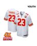 Drue Tranquill 23 Kansas City Chiefs Super Bowl LVIII Champions 4X Game YOUTH Jersey – White