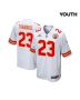 Drue Tranquill 23 Kansas City Chiefs Super Bowl LVIII Patch Game YOUTH Jersey – White