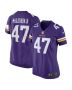 Dwight McGlothern Jr. 47 Minnesota Vikings Women’s Game Jersey – Purple