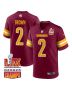 Dyami Brown 2 Washington Commanders Super Bowl LIX Champions Patch Game Men Jersey – Burgundy