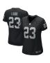 Dylan Laube 23 Las Vegas Raiders Women’s Team Game Jersey – Black