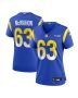 Dylan McMahon 63 Los Angeles Rams Women’s Team Game Jersey – Royal