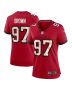 Earnest Brown IV 97 Tampa Bay Buccaneers Women’s Game Jersey – Red