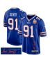 Ed Oliver 91 Buffalo Bills Super Bowl LIX Champions Patch ‘New Orleans – A Symphony of Sport’ EMBROIDERED Game Men Jersey – Royal