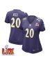 Ed Reed #20 Baltimore Ravens Super Bowl LIX Women’s Jersey – Purple