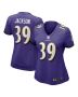 Eddie Jackson 39 Baltimore Ravens Women’s Game Jersey – Purple