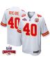 Ekow Boye-Doe 40 Kansas City Chiefs Super Bowl LVIII Champions 4 Stars Patch Game Men Jersey – White