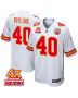Ekow Boye-Doe 40 Kansas City Chiefs Super Bowl LVIII Champions 4X Game Men Jersey – White