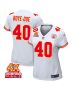 Ekow Boye-Doe 40 Kansas City Chiefs Super Bowl LVIII Champions 4X Game Women Jersey – White