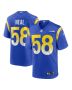Eli Neal 58 Los Angeles Rams Game Men Jersey – Royal