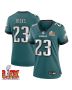 Eli Ricks #23 Philadelphia Eagles Super Bowl LIX Women’s Jersey – Midnight Green