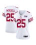 Elijah Mitchell 25 San Francisco 49ers Super Bowl LVIII Patch Game Women Jersey – White