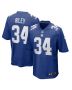 Elijah Riley 34 New York Giants Team Game Men Jersey – Royal