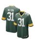 Emanuel Wilson 31 Green Bay Packers Game Men Jersey – Green