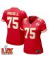 Ethan Driskell #75 Kansas City Chiefs Super Bowl LIX Women’s Jersey – Red