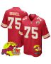 Ethan Driskell 75 Kansas City Chiefs Super Bowl LIX New Orleans Patch Game Men Jersey – Red