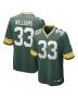 Evan Williams 33 Green Bay Packers Game Men Jersey – Green