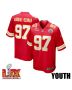 Felix Anudike-Uzomah #97 Kansas City Chiefs Super Bowl LIX YOUTH Jersey – Red