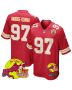 Felix Anudike-Uzomah 97 Kansas City Chiefs Super Bowl LIX New Orleans Patch Game Men Jersey – Red