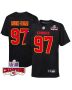 Felix Anudike-Uzomah 97 Kansas City Chiefs Super Bowl LVIII Champions 4 Stars Patch Fashion Game YOUTH Jersey – Carbon Black