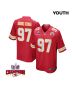 Felix Anudike-Uzomah 97 Kansas City Chiefs Super Bowl LVIII Champions 4 Stars Patch Game YOUTH Jersey – Red