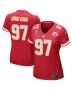 Felix Anudike-Uzomah 97 Kansas City Chiefs Super Bowl LVIII Patch Game Women Jersey – Red