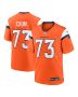Frank Crum 73 Denver Broncos Team Game Men Jersey – Orange