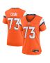 Frank Crum 73 Denver Broncos Women’s Team Game Jersey – Orange
