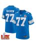 Frank Ragnow #77 Detroit Lions Super Bowl LIX Jersey – Men’s – Blue