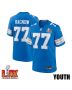 Frank Ragnow #77 Detroit Lions Super Bowl LIX YOUTH Jersey – Blue