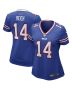 Frank Reich 14 Buffalo Bills Women Game Retired Jersey – Royal