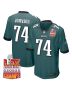 Fred Johnson 74 Philadelphia Eagles Super Bowl LIX Champions Patch Game Men Jersey – Midnight Green