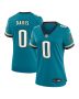 Gabe Davis 0 Jacksonville Jaguars Women’s Prowler Throwback Game Jersey – Teal