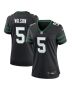 Garrett Wilson 5 New York Jets Alternate Game Women Jersey – Legacy Black