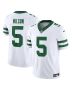 Garrett Wilson 5 New York Jets Alternate Vapor F.U.S.E. Limited Jersey – Men, Legacy White
