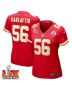 George Karlaftis #56 Kansas City Chiefs Super Bowl LIX Women’s Jersey – Red