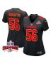 George Karlaftis 56 Kansas City Chiefs Super Bowl LVIII Champions 4 Stars Patch Fashion Game Women Jersey – Carbon Black