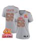 George Karlaftis 56 Kansas City Chiefs Super Bowl LVIII Champions 4X Atmosphere Fashion Game Women Jersey – Gray
