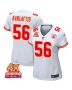George Karlaftis 56 Kansas City Chiefs Super Bowl LVIII Champions 4X Game Women Jersey – White