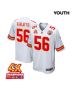 George Karlaftis 56 Kansas City Chiefs Super Bowl LVIII Champions 4X Game YOUTH Jersey – White