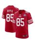 George Kittle 85 San Francisco 49ers Super Bowl LVIII Patch Game Men Jersey – Scarlet