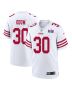 George Odum 30 San Francisco 49ers Super Bowl LVIII Patch Game Men Jersey – White