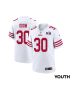 George Odum 30 San Francisco 49ers Super Bowl LVIII Patch Game YOUTH Jersey – White