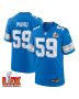 Giovanni Manu #59 Detroit Lions Super Bowl LIX Jersey – Men’s – Blue