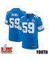 Giovanni Manu #59 Detroit Lions Super Bowl LIX YOUTH Jersey – Blue