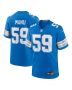 Giovanni Manu 59 Detroit Lions Team Game Men Jersey – Blue